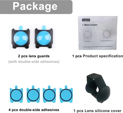 Vista 7 de Protectores de lente dual para accesorios Insta360 One RS/ONE R