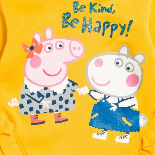 Vista 5 de Peppa Pig Conjunto de sudadera con capucha y leggings de forro polar para niñas pequeñas y grandes