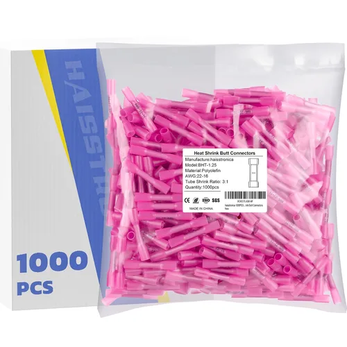Vista 9 de 250 piezas de conectores de tope termorretráctiles amarillos AWG12-10, conectores de cable termorretráctiles de grado marino haisstronica, cobre