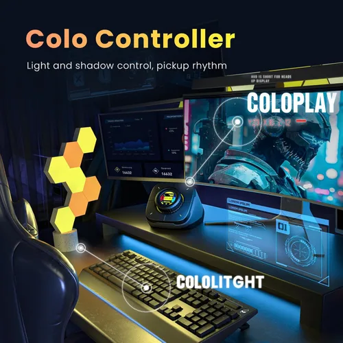 Vista 5 de Cololight Stream Desk One Touch Boot para PC Gaming Mini Teclado Controlador Personalizado