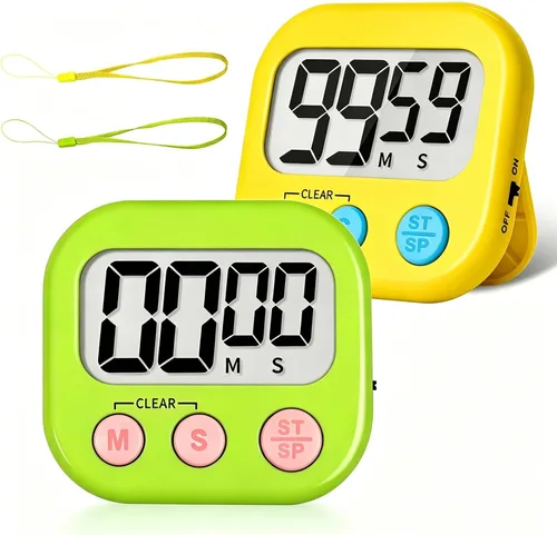 Vista 18 de ZILLEEN Temporizador de aula para niños y profesores, paquete de 2 temporizadores digitales, blanco y negro