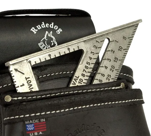 Vista 2 de Bolsa de herramientas profesional de cuero con 2 bolsillos, construcción de alta calidad/resistente, Rudedog USA #1042
