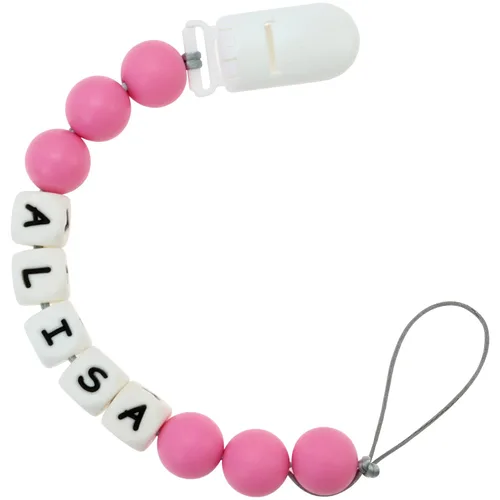 Vista 4 de Clip personalizable para cochecito con nombre, clip personalizado para cochecito con nombre (azul bebé)