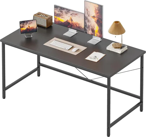 Vista 6 de Mericonia Escritorio para computadora, escritorio de juegos para espacios pequeños, mesa de estilo moderno y simple para oficina en casa, mesa