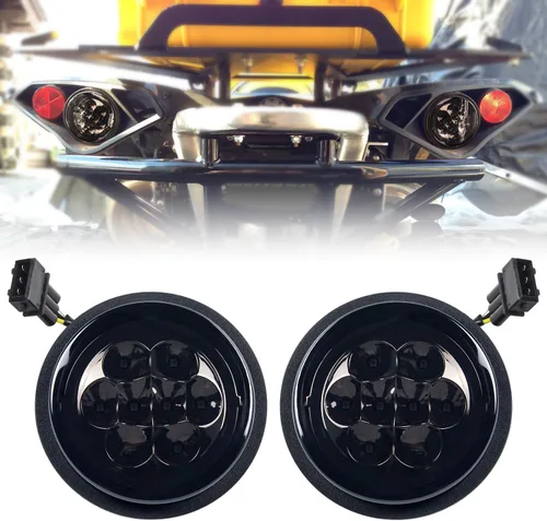 Vista 6 de Par de luces traseras LED compatibles con Can Am Outlander, luces traseras ahumadas de freno compatibles con Can-Am Outlander Renegade Commander