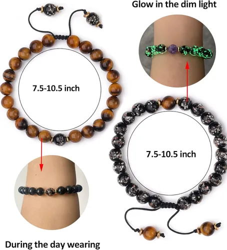 Vista 5 de Bf and Gf Bracelets for Couples,Pinky Promise Cute Matching Heart Boyfriend Girlfriend Anniversary Crystal Jewelry Romantic Gift for Women Mens
