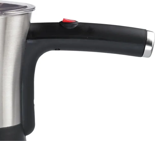 Vista 3 de Cafeteras turcas Brentwood 800 W de acero inoxidable eléctrica turca griega cafetera (plata)
