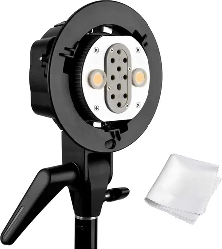 Vista 2 de Godox AD-B2 Dual Power Twin Head Bowens Mount para instalar 2 Godox AD200Pro II o AD200 Pro Pocket Flash o Flashpoint eVOLV 200 TTL Modular Strobe
