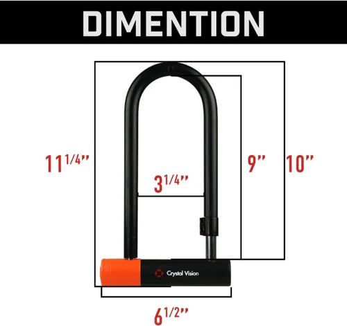 Vista 8 de Blackstone Alarma antirrobo de 130 dB con bloqueo en U resistente con cable de seguridad (alarma U-Lock con cable)