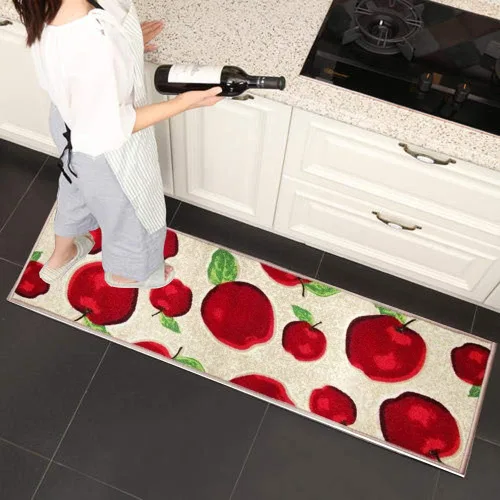 Vista 2 de Juego de alfombras de cocina con respaldo de goma antideslizante, 3 piezas (2 unidades)