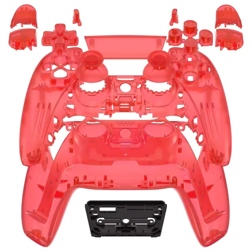 Vista 13 de eXtremeRate Full Set Shell with Buttons Touchpad Cover, Clear Custom Replacement Decorative Trim Shell Front Back Plates Compatible with p s 5