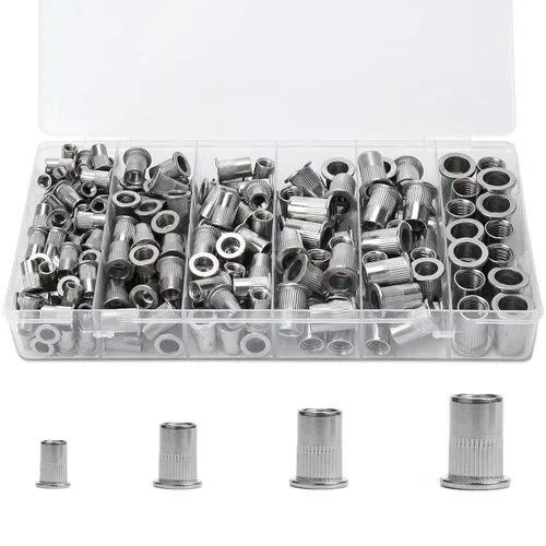 Vista 11 de 30 piezas tuercas de remache 3/8"-16, inserto roscado Nutsert de cabeza plana de acero inoxidable 304