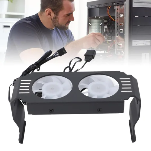 Vista 4 de RAM ARGB, ventilador de refrigeración de memoria RAM, memoria eficiente de disipación de calor, para DDR DDR2 DDR3 DDR4 DDR5 (negro)