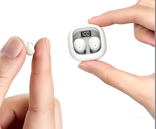 Vista 3 de Auriculares inalámbricos invisibles más pequeños, mini auriculares inalámbricos Bluetooth para pequeños canales auditivos, Bluetooth 5.3