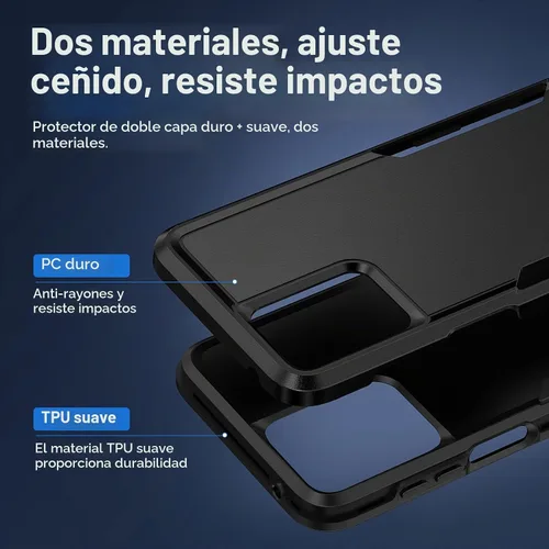Vista 4 de Funda para Moto G 5G 2023, con Protector de Pantalla [Probado contra Caídas de Grado Militar] Funda Protectora de Servicio Pesado Resistente Rugosa