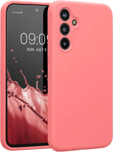Vista 166 de kwmobile Funda compatible con Samsung Galaxy A13 4G - Funda delgada de silicona TPU - Acabado suave al tacto - Amarillo radiante