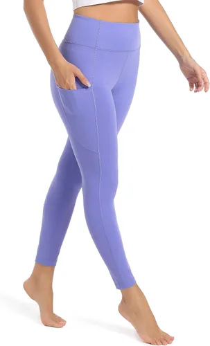 Vista 2 de SP3LOPS Pantalones de yoga con bolsillos para mujer, cintura alta, control de abdomen, leggings suaves para yoga, entrenamiento, pantalones