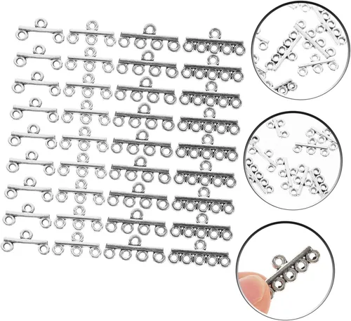 Vista 6 de EXCEART 120 pulseras para dijes hechos a mano, collar magnético, componentes de araña, enlaces, conector de eslabones de joyería, collar, cierres
