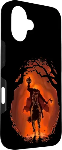 Vista 3 de iPhone 16 halloween scary pumpkin headless horseman Case