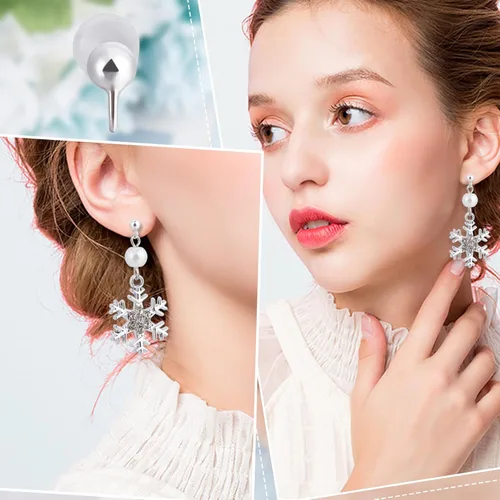Vista 5 de Beebeecraft 1 caja de 10 piezas de aretes de bola de plata de ley 925 con tuercas de plástico para fabricación de joyas