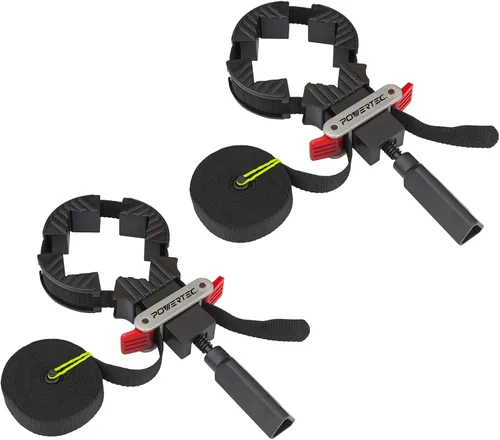 Vista 8 de POWERTEC Abrazaderas de correa para carpintería: abrazaderas de banda de liberación rápida con mango ergonómico, abrazadera ajustable para marco