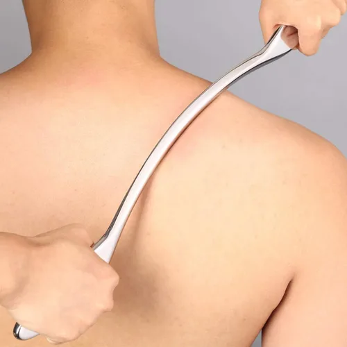 Vista 3 de STICKON Juego de herramientas de masaje de raspado Gua Sha de acero inoxidable, herramientas IASTM, gran herramienta de movilización de tejidos