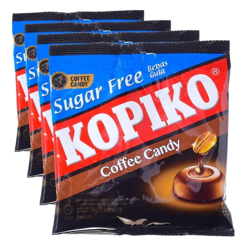 Vista 2 de Kopiko Caramelo de café real sin azúcar, 25 tabletas X 0.11 oz