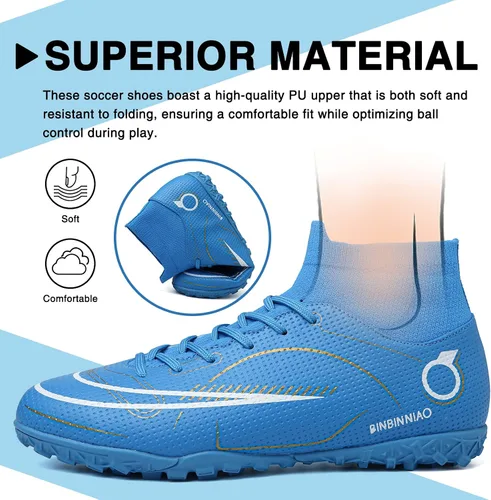 Vista 2 de CBUSTER Zapatos de fútbol para hombre y mujer, zapatos de fútbol AGTF