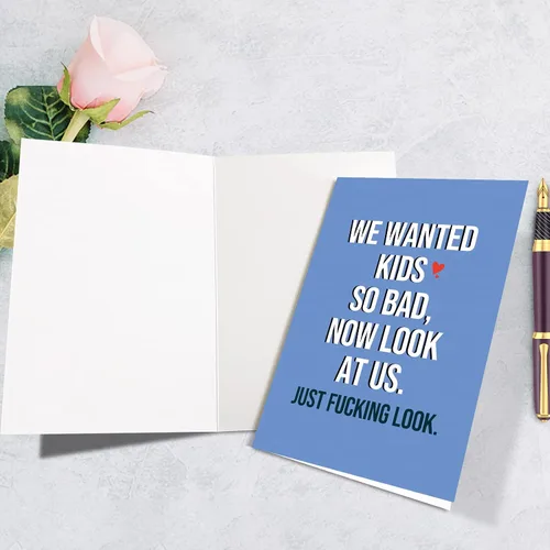 Vista 2 de Supoeguk Divertida tarjeta del día del padre para marido, tarjeta feliz del día de la madre para esposa, tarjeta de aniversario humorística