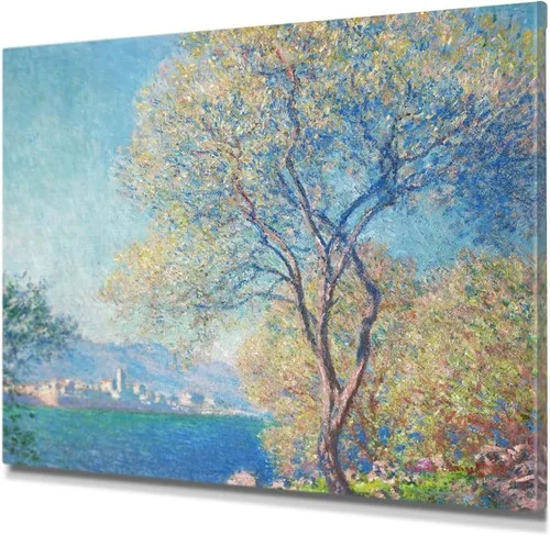 Vista 35 de IPIC - Reproducción artística de los lirios de agua de Claude Monet 1906, impresiones giclée coinciden con el marco dorado clásico, arte de pared