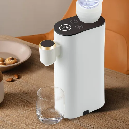 Vista 6 de Mini dispensador de agua para encimera con agua caliente instantánea, 5 ajustes de temperatura y pantalla LED, enfriador de agua portátil