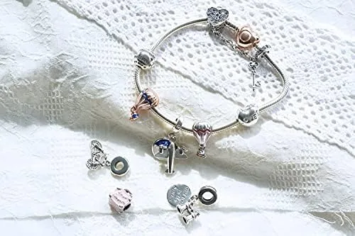 Vista 4 de Pandora 925 Sterling Silver Pendant Diy New Sterling Silver Red Hot Air Balloon Beads fit Original Pandora Charms Bracelets Women Jewelry Mmingyu