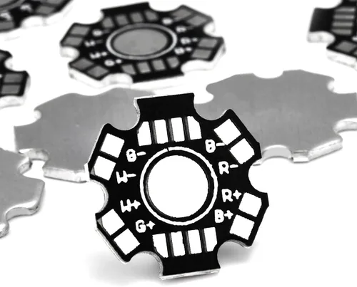 Vista 7 de CHANZON 25pcs 1W 3W 5W LED Disipador de calor (2 pin negro) Placa base de aluminio Panel de placa de circuito PCB sustrato 0.787 in estrella DIY 2