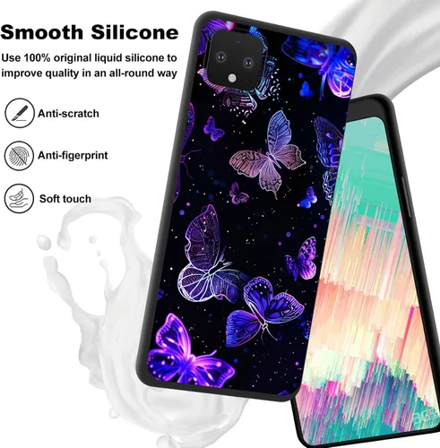 Vista 487 de Funda delgada para Google Pixel 4 XL, funda delgada de silicona de TPU suave a prueba de golpes para Google Pixel 4 XL, astronauta Galaxy