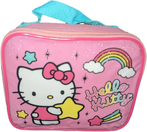Vista 7 de Accessory Innovations Hello Kitty Mochila de tamaño completo de 16 pulgadas con lonchera desmontable