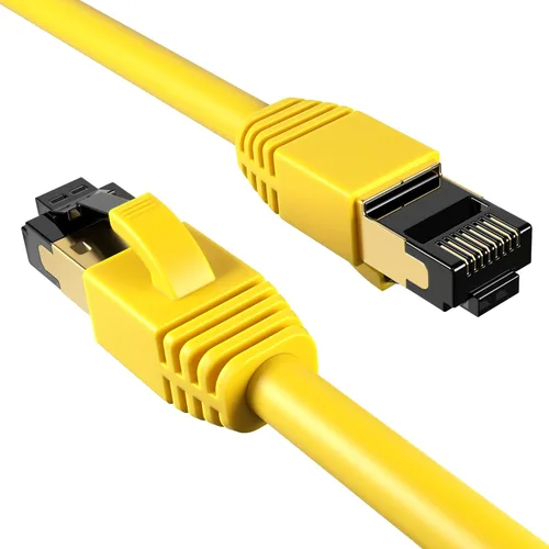 Vista 11 de Cables Direct Online Cable de conexión Ethernet SFTP Cat8 negro de 0.5 pies, conexión de 40 Gbps 2000 MHz, cobre blindado 26AWG RJ45 retrocompatible