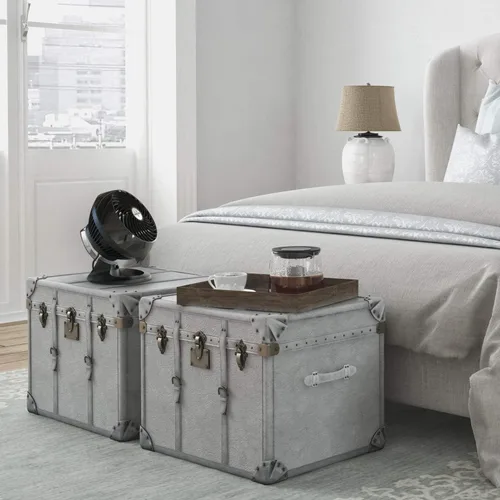 Vista 5 de Ventilador circulador de aire para toda la habitación Vornado 460, ventilador pequeño con 3 ajustes de velocidad, ventilador de enfriamiento