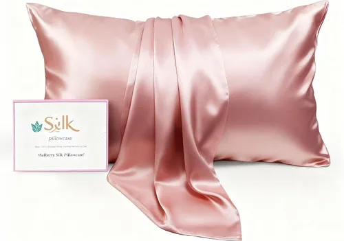 Vista 18 de Fundas de Almohada de Seda - Funda de Almohada de Lujo 6A 100% Seda de Morera para Cabello y Piel - Antiarrugas, Refrescante y Suave, Cremallera
