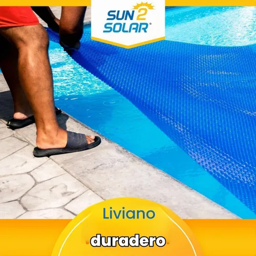 Vista 6 de Sun2Solar Cubierta solar rectangular transparente de 4 pies x 8 pies Serie 1600 Manta de retención de calor para piscinas rectangulares