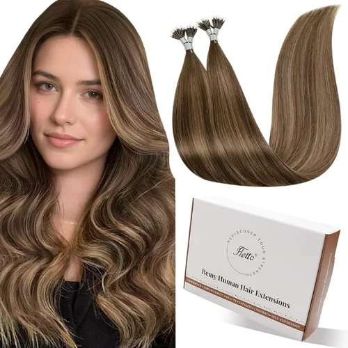 Vista 24 de 【Descuento】Hetto - Extensiones de cabello con cinta adhesiva, 40g, extensiones de cabello humano, color rubio ceniza oscuro degradado a rubio medio