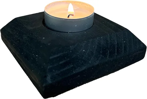 Vista 24 de Portavelas de madera para velas de té, 3.5 pulgadas, decoración del hogar de mesa (vela no incluida) (1, azul, barco)