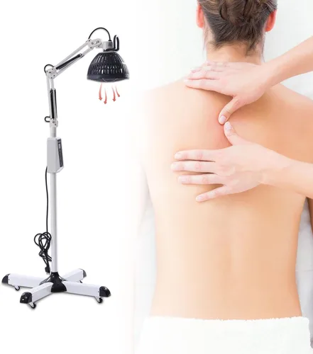 Vista 4 de Lámpara de calor infrarrojo lejano de 300VA 110V TDP, lámpara de terapia mineral, dispositivo de calefacción para el hogar, hospital, clínica
