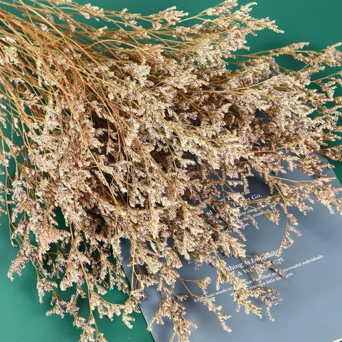 Vista 4 de Ramo de flores secas, paquete de flores de caspia naturales secas de 17 pulgadas para decoración de jarrón Real Lavender, Babys Breath, Floral