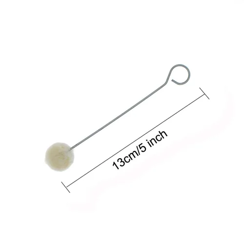 Vista 2 de 25 piezas de lana Daubers cepillo de bola herramienta de tinte de cuero con mango de metal aplicador para proyectos de manualidades DIY