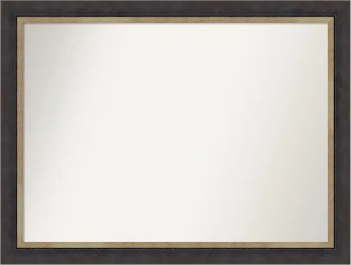 Vista 200 de Amanti Art Espejo personalizado, espejo de baño negro Astor, espejo de pared o espejo de tocador de baño sobre el fregadero (25 x 25 pulgadas)