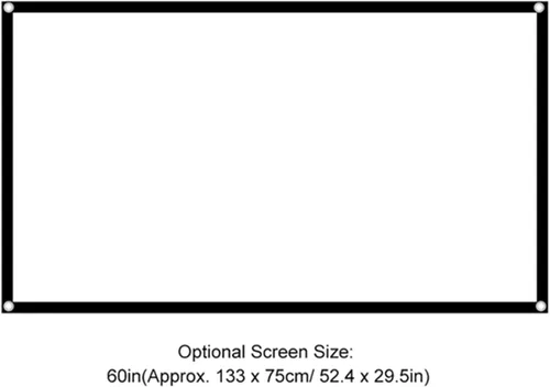 Vista 3 de Pissente Pantalla de proyector portátil, cortina de proyección HD plegable 16:9 con agujeros de perforación para cine en casa, películas al aire