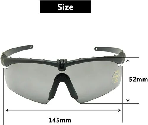 Vista 9 de EnzoDate Polarized Army Sunglasses Military Ballistic Men Frame 34 Lens Combat War Game Auto