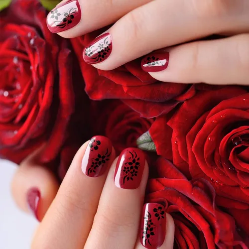 Vista 6 de Blulu 5000 calcomanías para uñas de flores, 100 hojas de calcomanías autoadhesivas 3D, calcomanías de múltiples diseños, calcomanías de manicura