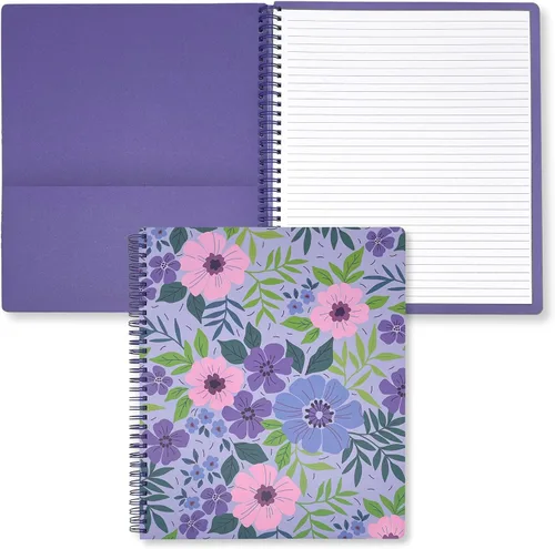 Vista 27 de Steel Mill & Co - Lindo cuaderno de espiral grande con rayas universitarias, 11 x 9.5 pulgadas con tapa dura duradera y 160 páginas forradas, puntos