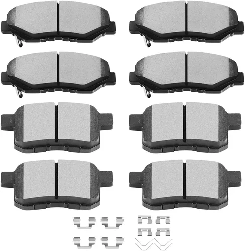 Vista 13 de Juego de pastillas de cerámica, D374 D621 D948 SCITOO 8 piezas de pastillas de freno delanteras y traseras para Honda Civic del Sol 1994-1997
